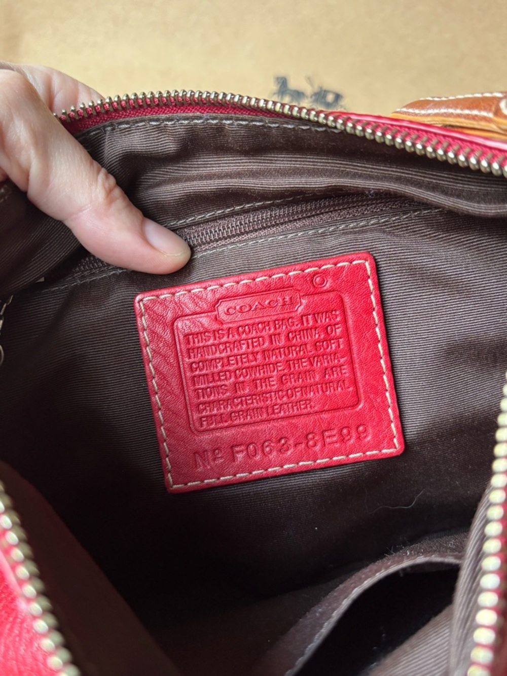 Vintage Coach Chelsea red leather bag - Picture 5 of 6